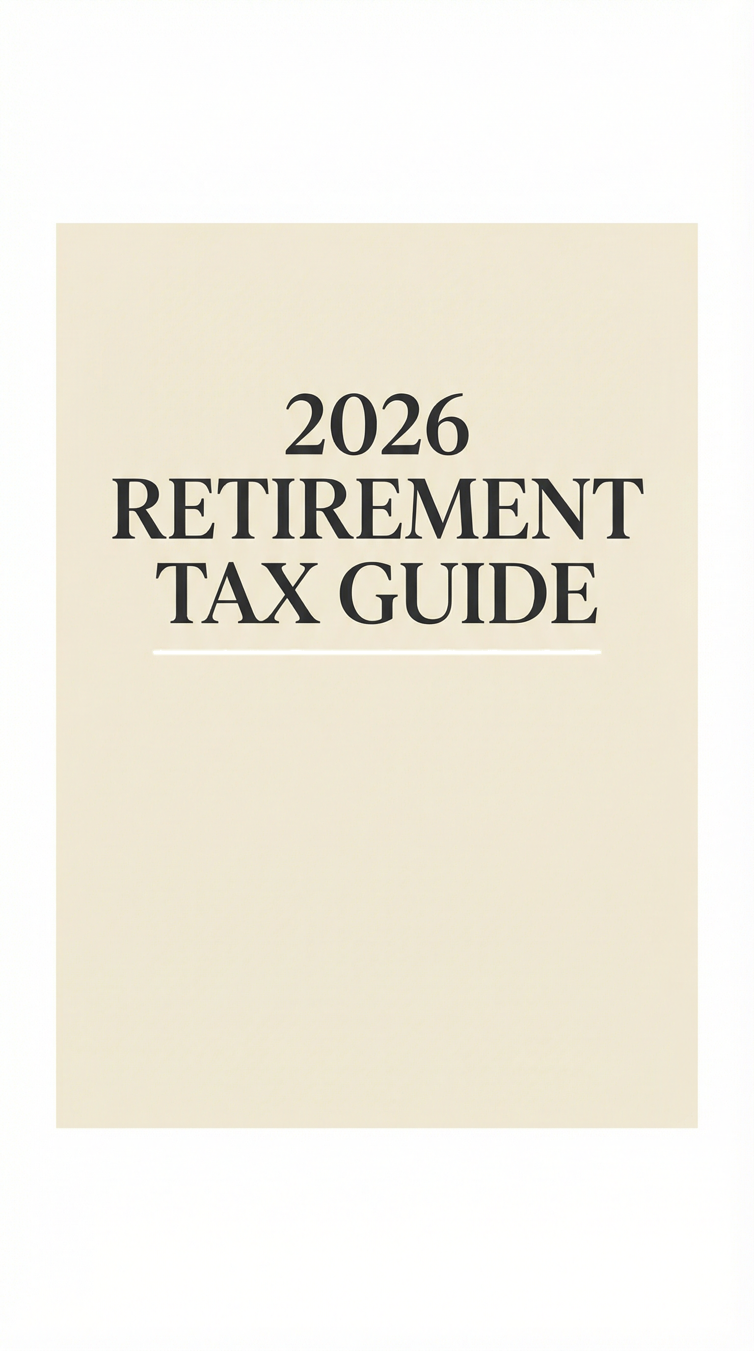 2026 Retirement Tax Guide